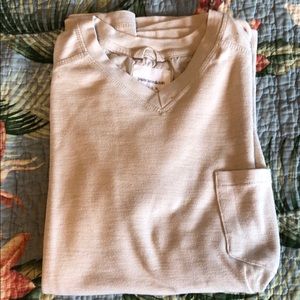 PAPER DENIM AND CLOTH pocket v neck